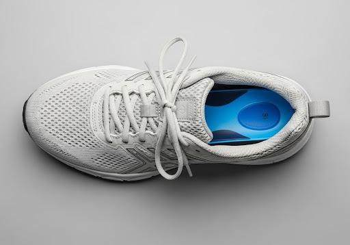 shoe with custom orthotics in Harlingen, featuring personalized arch support and heel cushioning for better foot alignment and lasting comfort.
