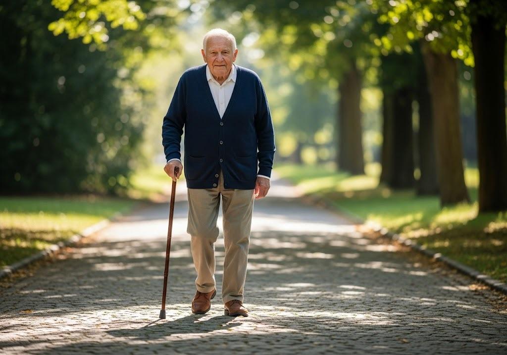 man using cane