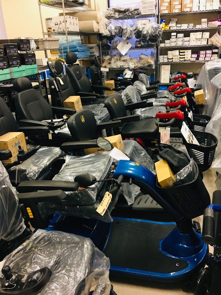 Durable medical equipment arranged to support medical supply operations