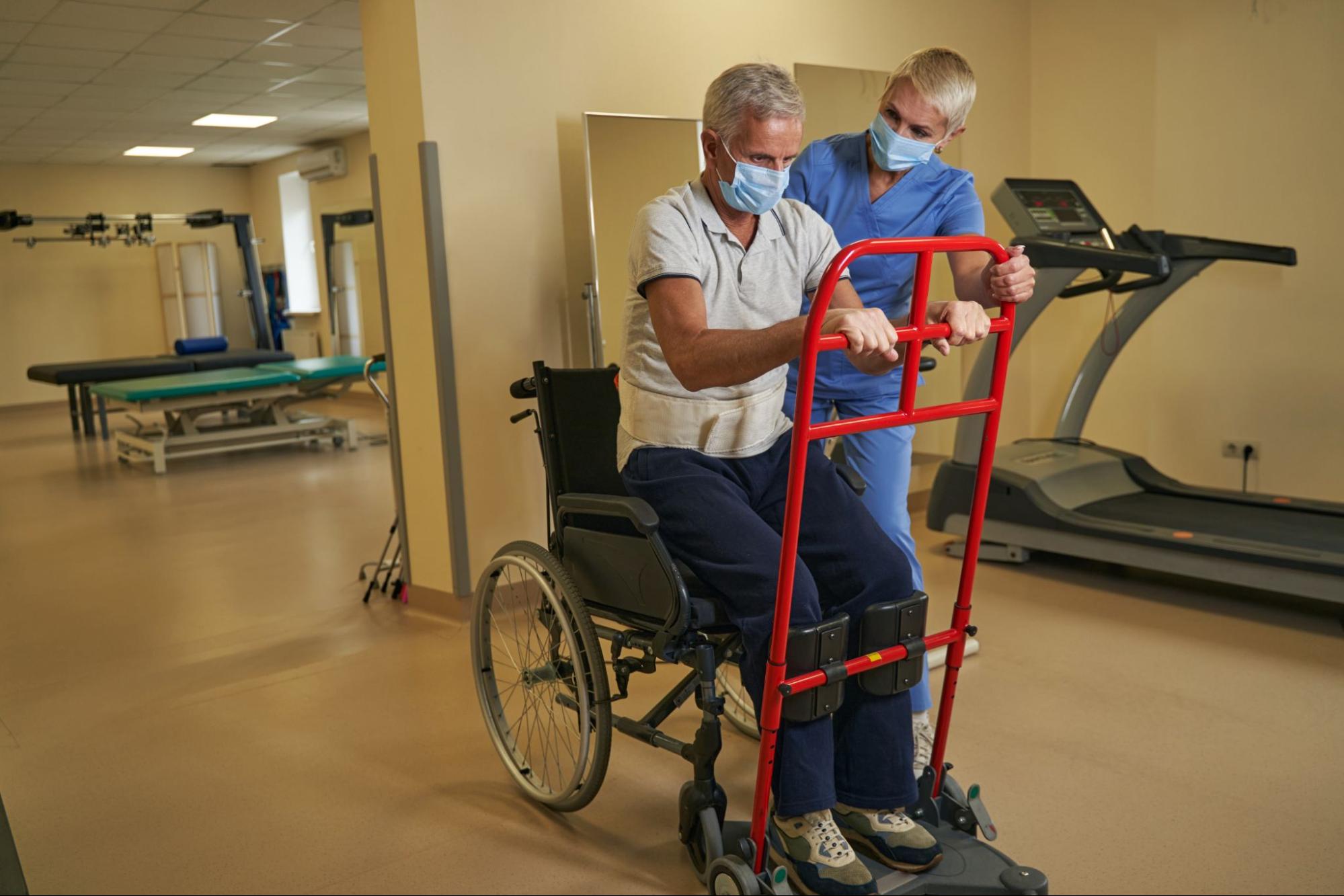 person using walking frame