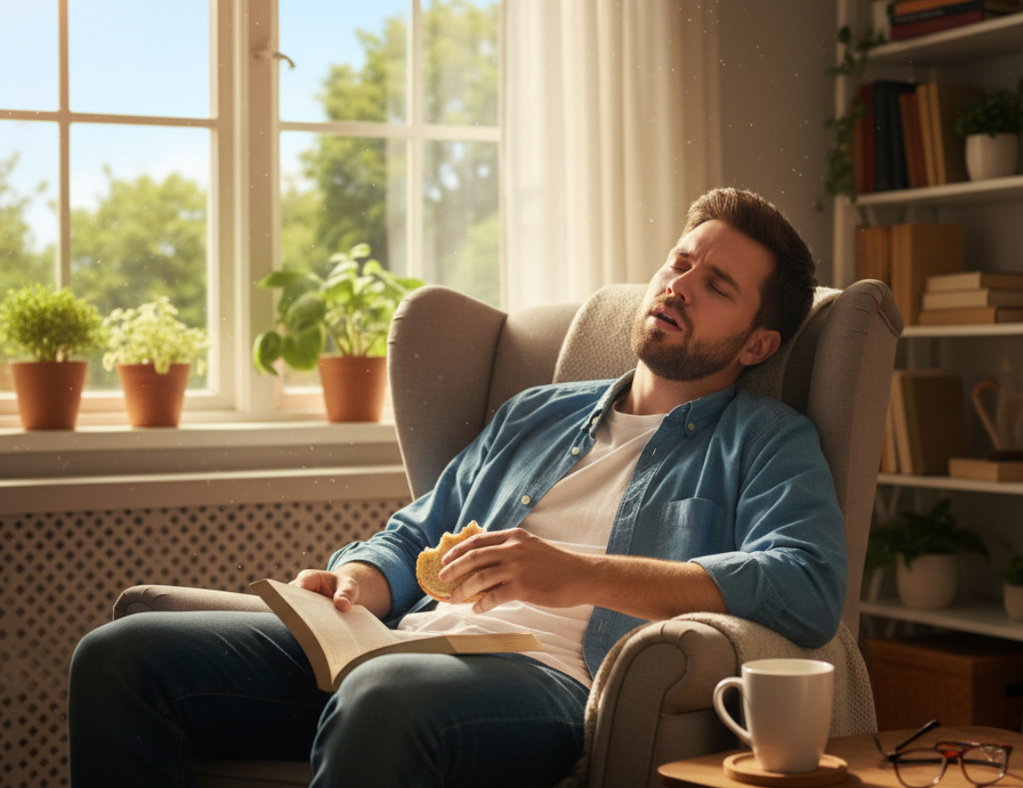 man with daytime sleepiness