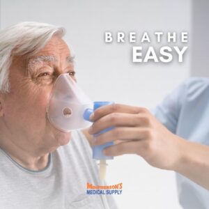 person receiving respiratory services at an RGV Medical Supply Store, MacPherson’s Medical Supply