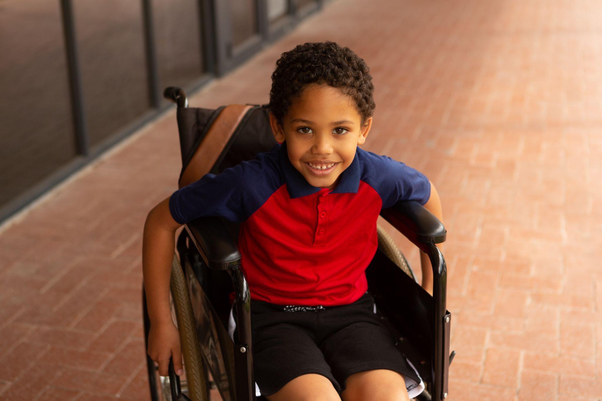 child in wheelchair