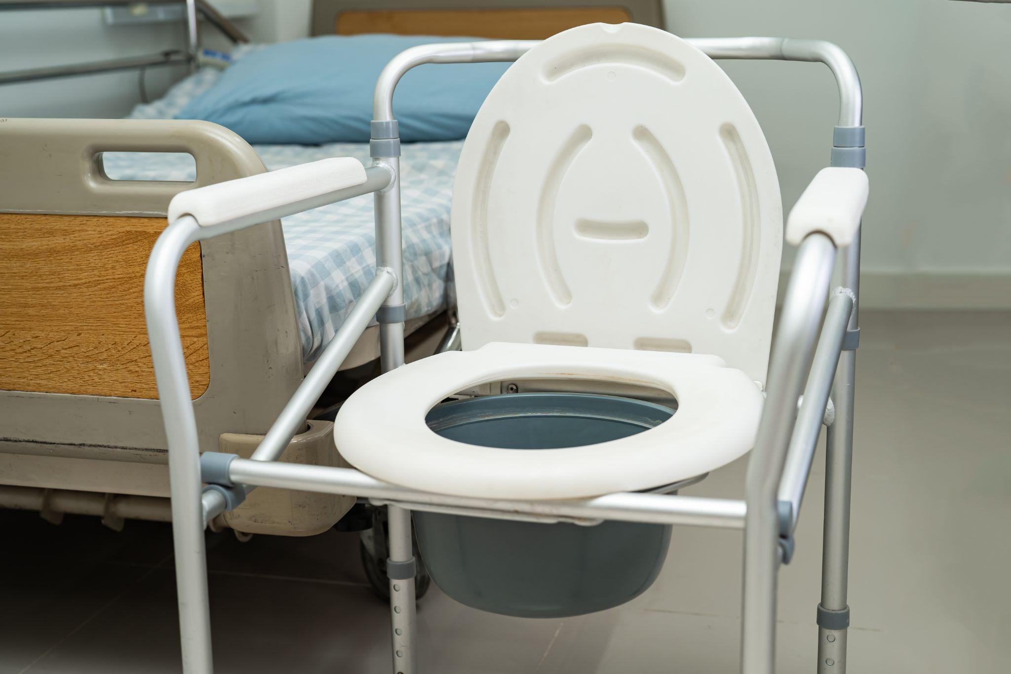 commode for patients with limited bathroom access