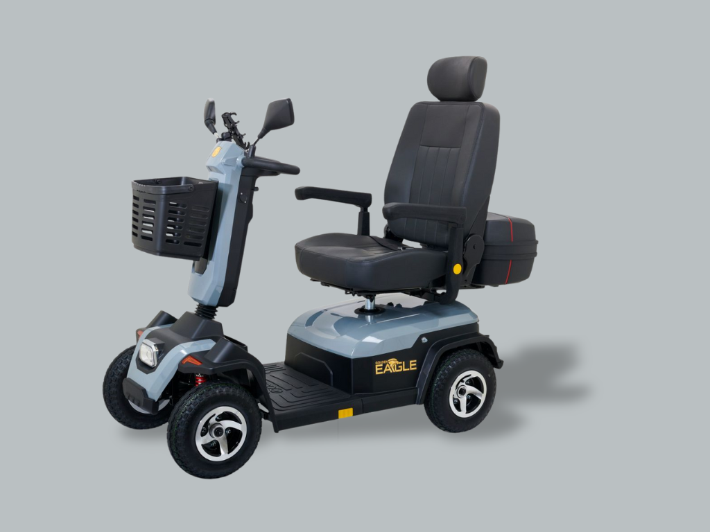 Mobility scooter with seat and basket