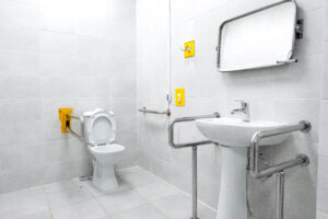 bathroom highlightling accessibility and safety, representing the idea of Bathroom Safety Equipment in Harlingen, TX
