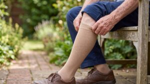 person using Compression Legwear in Harlingen